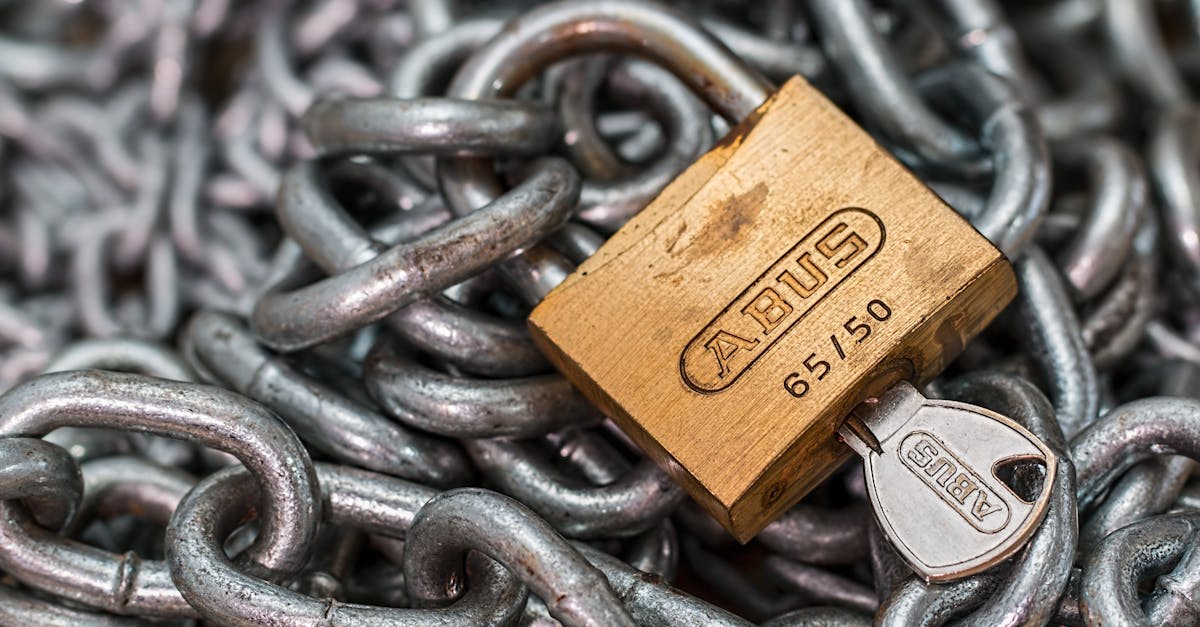 Padlock lock chain key 39624